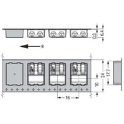 WAGO - Ein- und mehrpolige Klemmenleiste SMD-Leiterplattenklemme 2061-602/998-404 Drücker,1,5 mm²,weiß − 6300 Stück