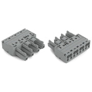 WAGO - Steckverbinder für steckbare Gebäudeinstallation Buchse 4-polig 770-244/062-000 Kod. B,grau − 50 Stück