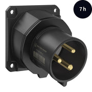 Walther Werke - CEE-Gerätestecker (IEC 60309) CEE NEO Anbaugerätestecker FW733307CC schräg 32A 3P 7h