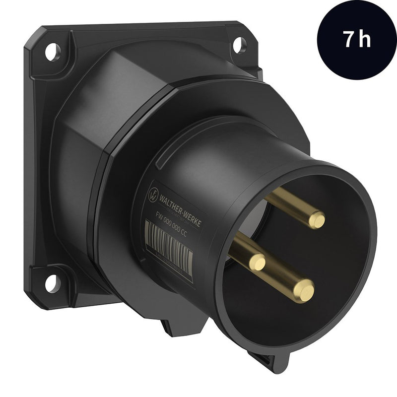 Walther Werke - CEE-Gerätestecker (IEC 60309) CEE NEO Anbaugerätestecker FW733307CC schräg 32A 3P 7h
