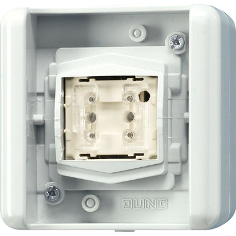 Jung - Bussystem-Tasterankopplung KNX Taster BA 8471.02 LED W 1f. Mittenstellung − 1 Stück