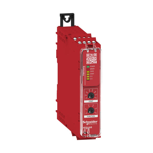 Schneider Electric - Gerät zur Überwachung von sicherheitsgerichteten Stromkreisen Sicherheitsrelais XPSUAB11CP 6Fkt 1Kreis 1S1Ö 1T