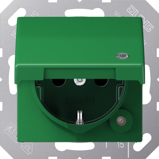 Jung - Steckdose SCHUKO-Steckdose 16 A 250V AS 1520 BFKLKO GN m.Berührungsschutz