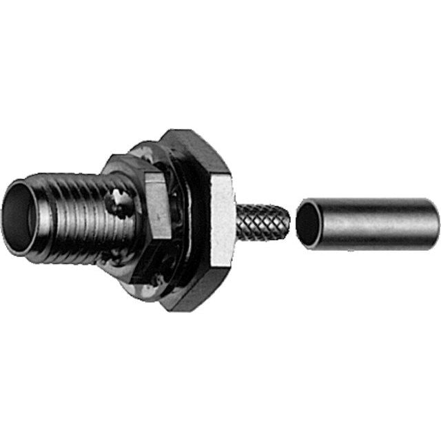 Telegärtner - Koax-Steckverbinder SMA-Einbaubuchse Cr Au 100024727 G1 (RG-58/U) − 5 Stück