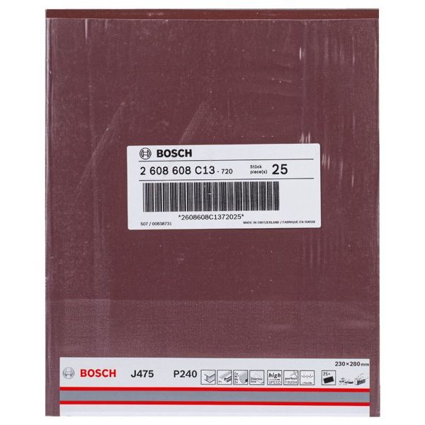 Bosch - Schleifpapier/Schleifvlies Schleifblatt Papier J475, 2608608C13 Best for Metal 230 x
