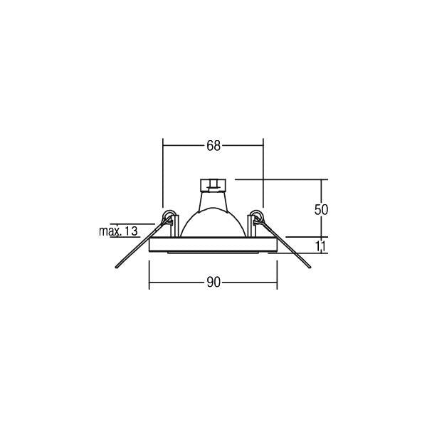 Brumberg Leuchten - Downlight/Strahler/Flutlicht NV-Einbaudownlight 00028200 GX5,3/50W chrom/Glas