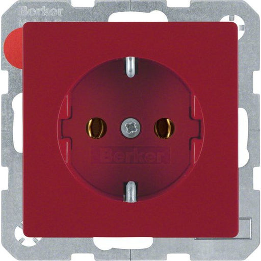 Berker - Steckdose SCHUKO-Steckdose rot, samt 47436012