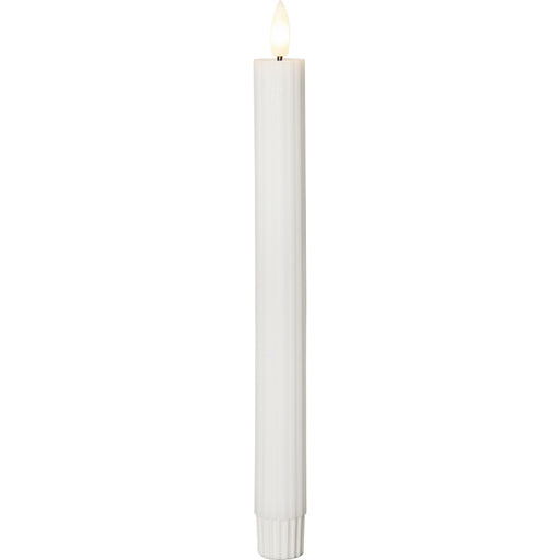 Star Trading - Festbeleuchtung LED-Wachskerze 2er-Set 061-63 2,1x25cm, weiß