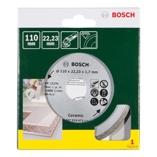 Bosch - Trenn-/Schleifscheibe Diamanttrennscheibe für 2607019471 Fliesen Durchmesser: