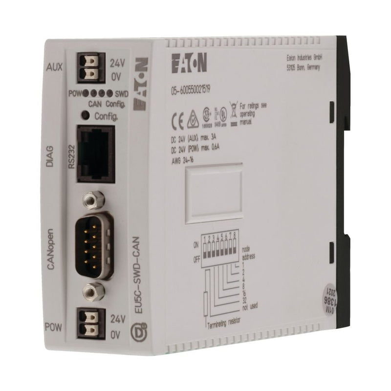 Eaton - Feldbus, Dez. Peripherie - Kommunikations-Modul Gateway CANopen EU5C-SWD-CAN