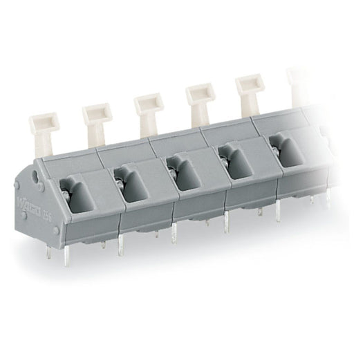 WAGO - Leiterplattenklemme 256-616 Drücker,2,5 mm²,grau − 5 Stück