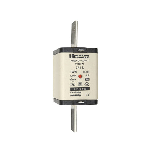 Mersen - Messersicherung Sicherungseinsatz NH Sond. NH22GG50V250-1 gG Gr.2 250A SGL KM − 3 Stück