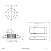 EVN Lichttechnik - Downlight/Strahler/Flutlicht LED-Spot 230V DALI IP54 L54D100125 3000-5700K ws