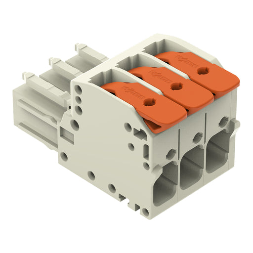 WAGO GmbH & Co. KG - Ein- und mehrpolige Klemmenleiste 1-Leiter-Federleiste Hebel 831-1103 Push-inCAGECLAMP,lgr − 48 Stück