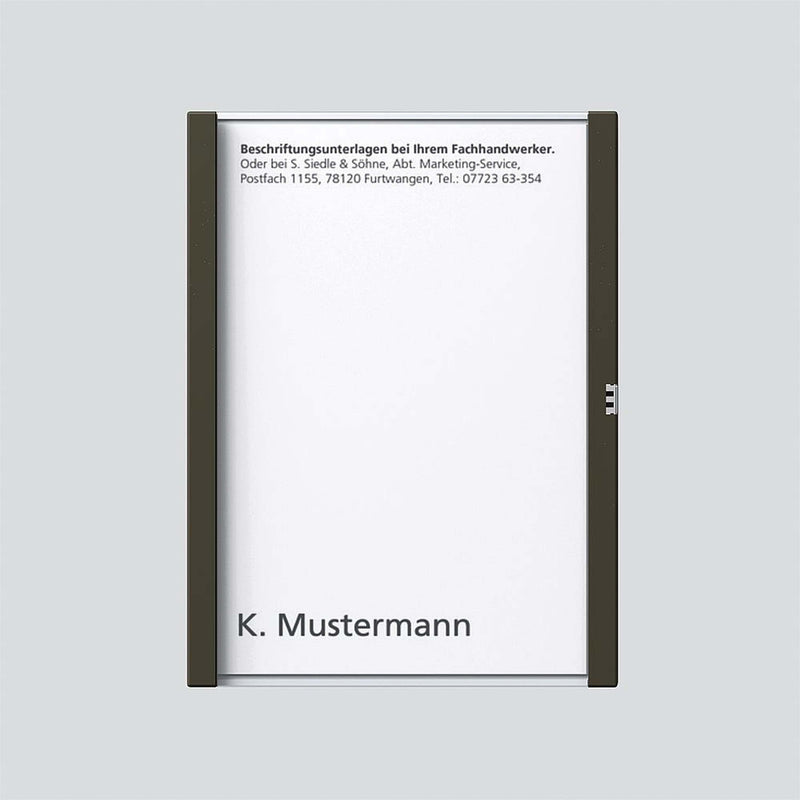 Siedle&Söhne - Zubehör/Ersatzteile für Türkommunikation Namensschild graph-met kpl 200029035-00 f.TM 611-1 GM − 1 Stück