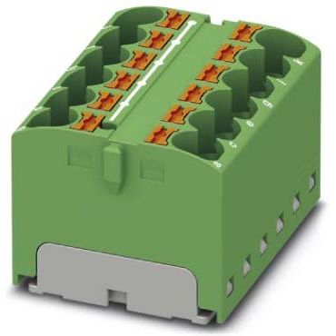 Phoenix Contact - Durchgangs-Reihenklemme Verteilerblock PTFIX 12X4 GN 32A, 0,2-6qmm, grün − 8 Stück