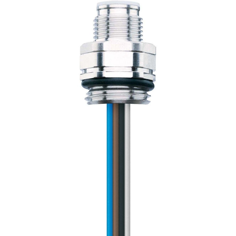 Escha - Rundsteckverbinder, Einbau (ohne Leitung) Flanschstecker EC-FSD4-0,5/16 − 5 Stück
