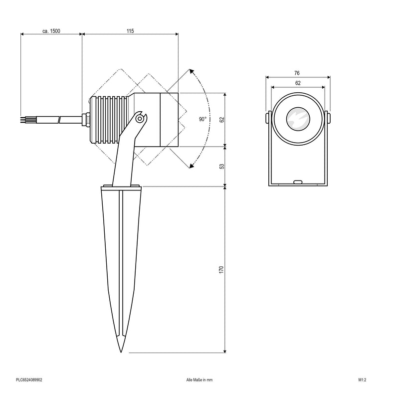 EVN Lichttechnik - Downlight/Strahler/Flutlicht LED-Spot mit Erdspieß PLC6524089902