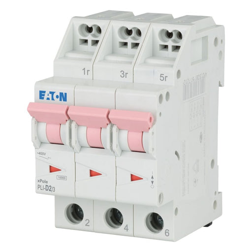 Eaton - Leitungsschutzschalter PLI-D2/3 D 2A, 3p Steckkl