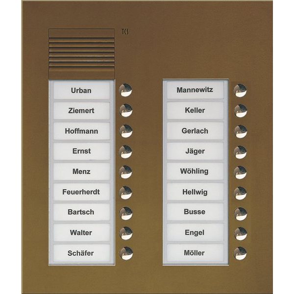 TCS Tür Control - Türstation für Türkommunikation Audio Außenstation PUK 18 PUK18/2-EB Tasten 2-spaltig UP