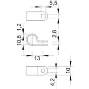OBO Bettermann - Befestigungsschelle für Kabel/Rohre Befestigungsschelle 255 11 LGR Iso,gr − 100 Stück