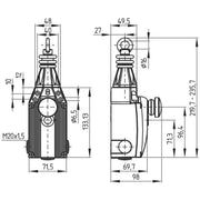 Schmersal - NOT-AUS-Seilzugschalter Seilzugschalter ZQ 900-13N TQ 900 / ZQ 900