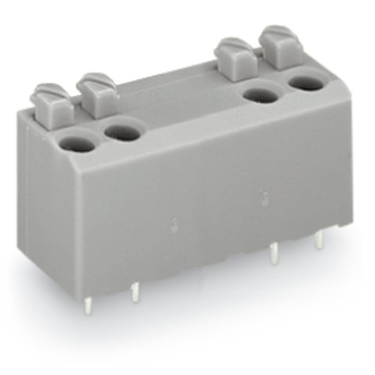 WAGO - Leiterplattenklemme 735-306/001-000 Drücker,1,5mm²,grau − 40 Stück