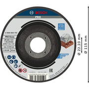 Bosch - Trenn-/Schleifscheibe PRO Stone Trennscheibe, 2608603173 115 x 2,5 x 22,23 mm