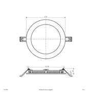 EVN Lichttechnik - Decken-/Wandleuchte LED-Einbaupanel LTR170925