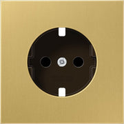 Jung - Abdeckung/Bedienelement für Installationsschalterprogramme Zentralplatte ME 1520 KIPL C f. SCHUKO-Steckdose