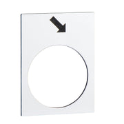 Schneider Electric - Bezeichnungsschild für Befehlsgeräte Symbolschild ZB2BY4913 ws − 10 Stück
