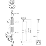 Vogels - Halterung für Audio-/Videosysteme Einzelprofil VESA 200x200 CT241522 sw Connect-It,150cm