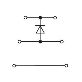 WAGO - Bauelement-Reihenklemme Dreistock-Diodenklemme 2002-3211/1000-410 − 50 Stück