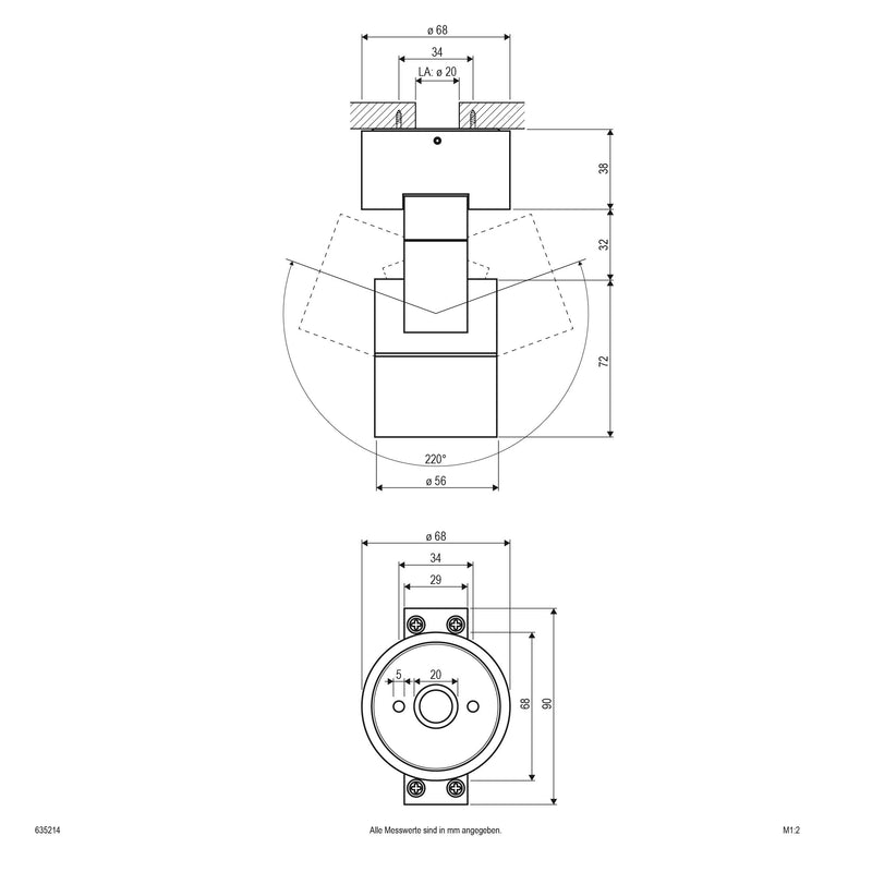 EVN Lichttechnik - Downlight/Strahler/Flutlicht HV-Strahler 635 214 Alu 35W