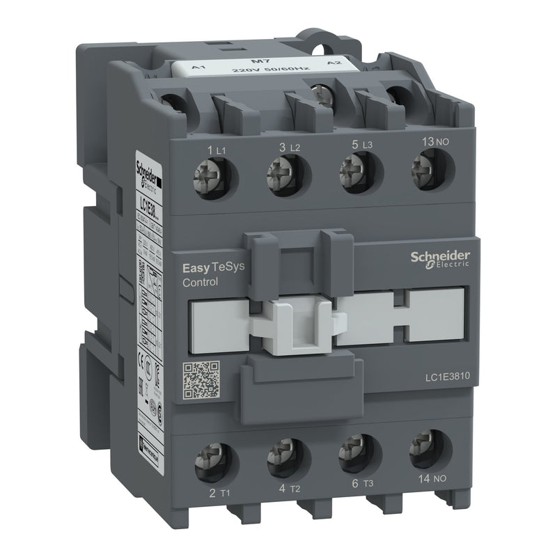 Schneider Electric - Leistungsschütz zum Schalten von Wechselstrom Leistungsschütz Easy TeSys LC1E3810M7 38A 220VAC 50/60Hz