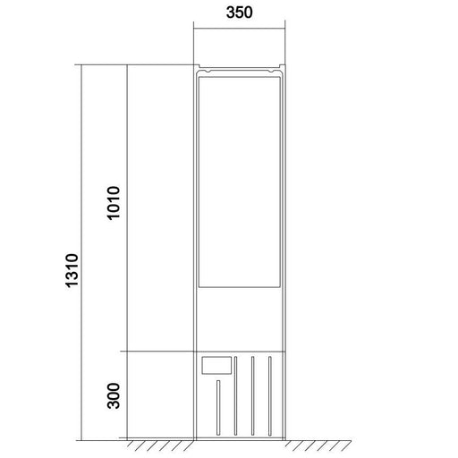 GSAB Elektrotechnik - Gehäuse/Schaltschrank (leer) Verteilersäule 35S1700M-Aufbau 1710x350x282mm