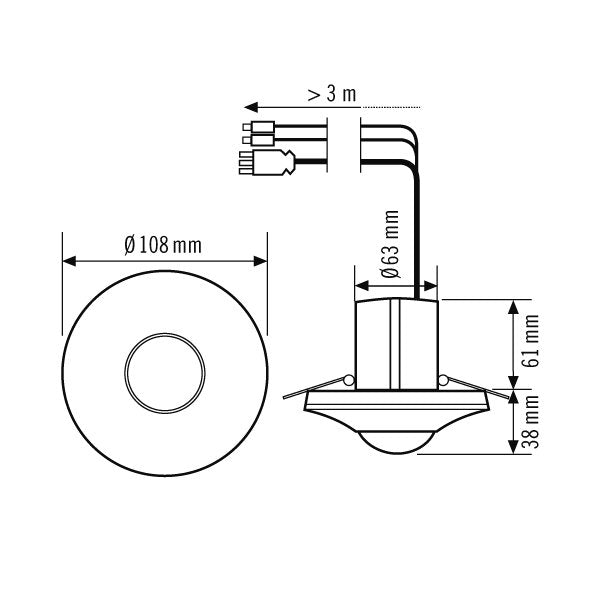 ESYLUX - Bussystem-Bewegungsmelder Decken-Präsenzmelder PDC360i/.#EP10427824