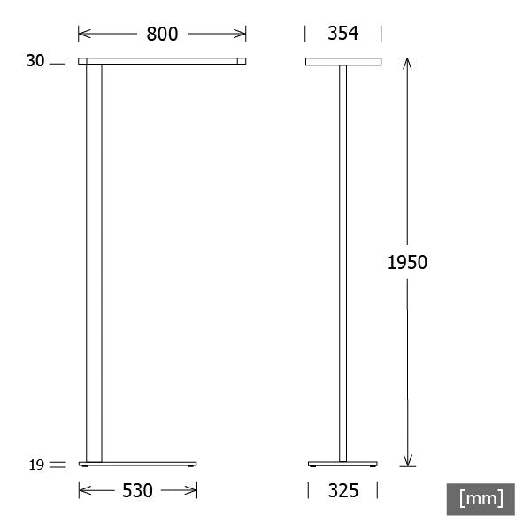 LTS Licht&Leuchten - Stehleuchte LED-Stehleuchte PIANOS0800830SENS sw 3000K Sensor schwarz