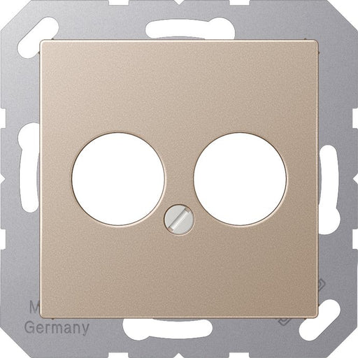 Jung - Einsatz/Abdeckung für Kommunikationstechnik Abdeckung champ. A 562-2 CH für 2 Kleinst.Dosen