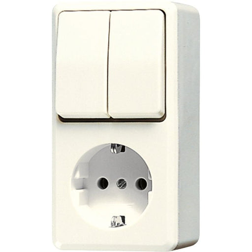 Jung - Schalter-/Steckdosenkombination SCHUKO-Steckdose 675 A 16A 250V, ws