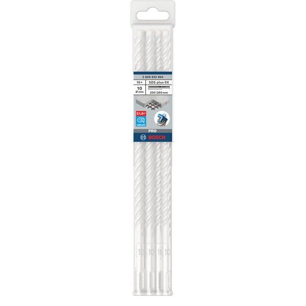 Bosch - Bohrer PRO SDS plus-5X 2608833904VE(10) Hammerbohrer 10 x