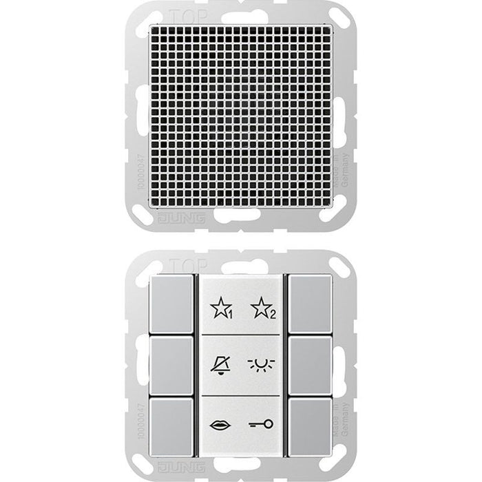 Jung - Innenstation für Türkommunikation Audio-Innenstation SI AI A 6 AL m.Beschriftungsfeld  − 1 Stück
