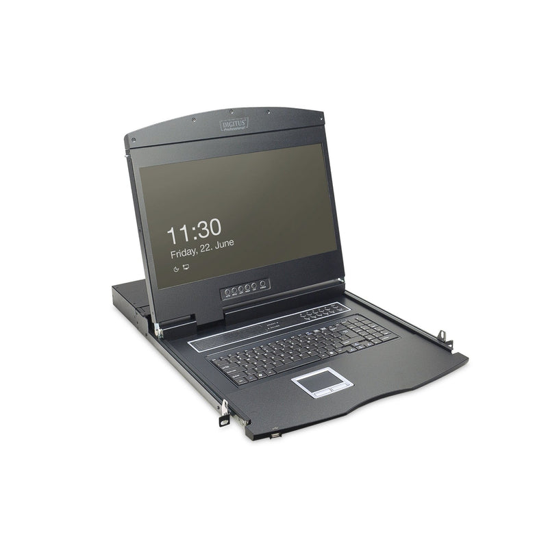 DIGITUS - Endgeräteumschalter Modulare Konsole m.19" TFT DS-72211-3GE 48,3cm, 16-Port KVM