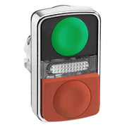 Schneider Electric - Frontelement für Drucktaster Leucht-Doppeldrucktaster ZB4BW7L3740 unbeschriftet