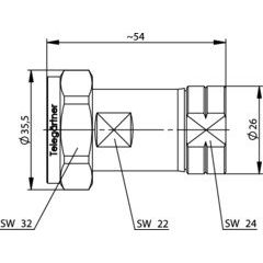 Telegärtner - Koax-Steckverbinder 7-16-Stecker SIMFIX Pro 100024409 G23 (1/2Z FLEX)