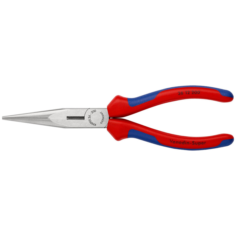Knipex - Flachzange Flachrundzange 26 12 200 mit Schneide, 200mm