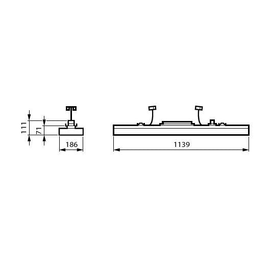 Philips Lighting - Geräteträger für Lichtbandsystem LED-Lichtband SM970X 45S #62222700 4000K, DIA