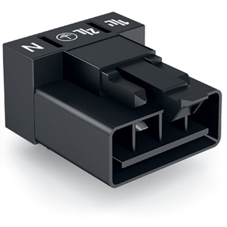 WAGO - Leiterplattensteckverbinder Stecker für Leiterplatten 890-814/011-000 4-polig,schwarz − 50 Stück