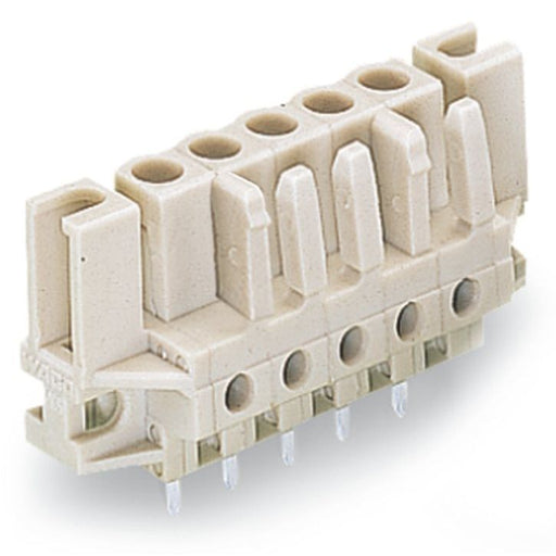 WAGO - Leiterplattensteckverbinder THT-Federleiste gerade 722-134/047-000 Maß 5mm,lichtgrau − 50 Stück