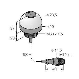 Turck - Optisches/Akustisches Signalgerät LED-Anzeige K50LGRA1YPQP-83255 Kennleuchte